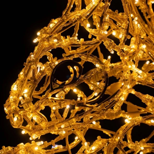 Светодиодная фигура Белка с орехом золотая Premium 1,13 м., (OL331)