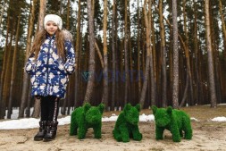 Топиари композиция поросята, детки, 3 шт — газон Eco