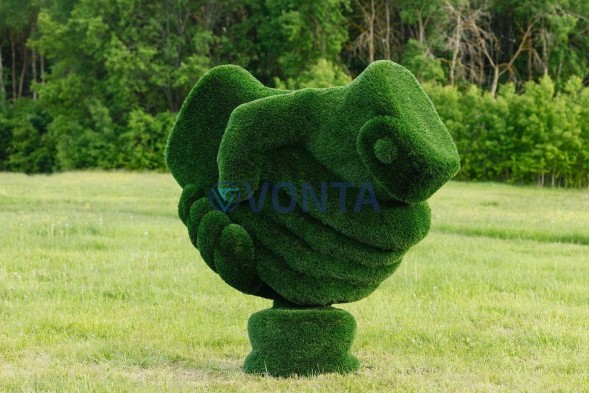 Топиари стела рукопожатие — газон Deluxe