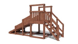 Зимняя деревянная горка Custwood Winter W2 (лестница сзади,скат 3 м)