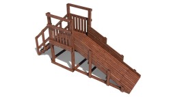 Зимняя деревянная горка Custwood Winter W2 (лестница сзади,скат 3 м)