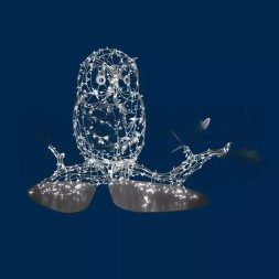 Светодиодная фигура Сова серебряная Premium 1,1 м.