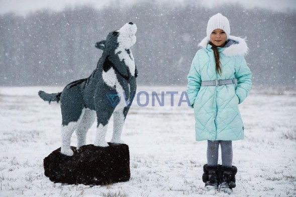 Топиари волк на камне — газон Eco