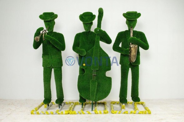 Топиари композиция городские музыканты — газон Eco