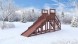 Зимняя деревянная горка Custwood Winter W3 (лестница сзади,скат 3,5 м)