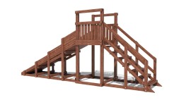 Зимняя деревянная горка Custwood Winter W3 (лестница сзади,скат 3,5 м)