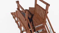 Зимняя деревянная горка Custwood Winter W3 (лестница сзади,скат 3,5 м)