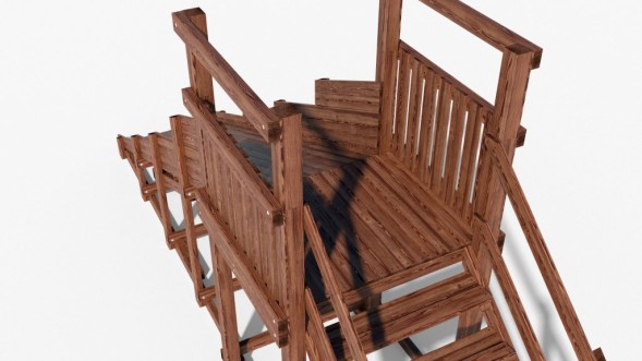 Зимняя деревянная горка Custwood Winter W3 (лестница сзади,скат 3,5 м)