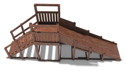 Зимняя деревянная горка Custwood Winter W3 (лестница сзади,скат 3,5 м)