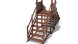 Зимняя деревянная горка Custwood Winter W3 (лестница сзади,скат 3,5 м)