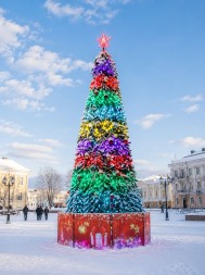 Уличная каркасная елка «Светодинамическая Евро» 20 м