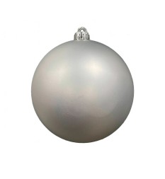 Шар матовый, серебряный, 10 см, 12 см, 15 см, 20 см