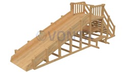 Зимняя деревянная заливная горка Ледянка 1 (без окраски)