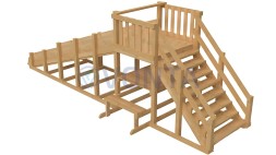 Зимняя деревянная заливная горка Ледянка 1 (без окраски)