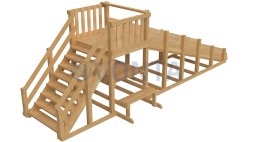 Зимняя деревянная заливная горка Ледянка 1 (без окраски)