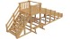 Зимняя деревянная заливная горка Ледянка 1 (без окраски)