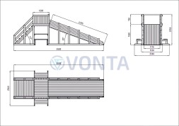 Зимняя деревянная заливная горка Ледянка 1 (без окраски)