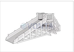 Зимняя деревянная заливная горка Ледянка 1 (без окраски)