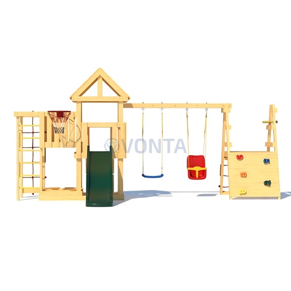 Детская площадка CustWood Junior J15 с деревянной крышей