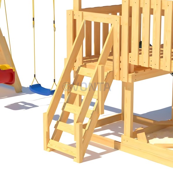 Детская площадка CustWood Junior J15 с деревянной крышей