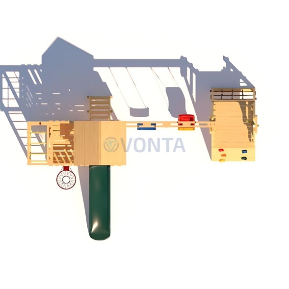 Детская площадка CustWood Junior J15 с деревянной крышей