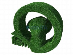 Топиари композиция @mail.ru, h=150 см — газон Eco