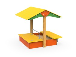 Песочница с крышками и навесом «Клубника», 352.02 исп.1