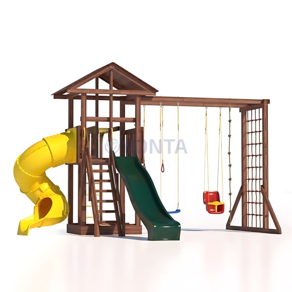 Детская деревянная игровая площадка для улицы дачи CustWood Active 8