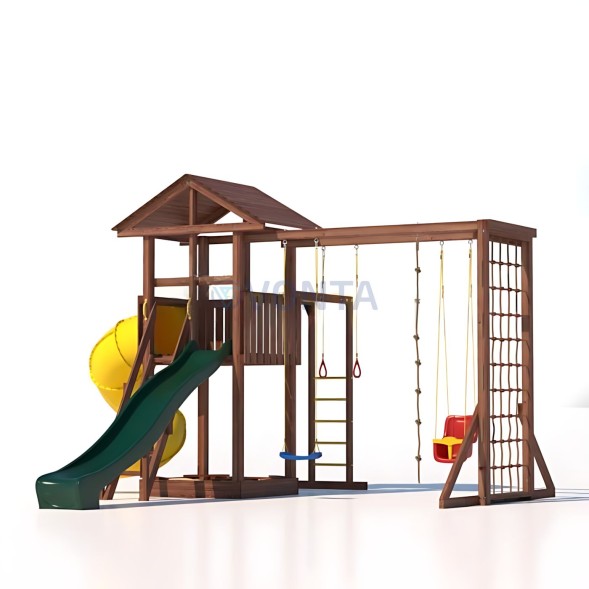 Детская деревянная игровая площадка для улицы дачи CustWood Active 8