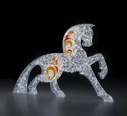 Светодиодная фигура Конь стилизованный Русская зима (композит) 200 см., (SR105)