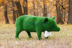 Топиари композиция поросята папа и мама — газон Eco