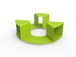 Приствольная решетка со скамейками «График»