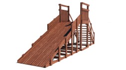 Зимняя деревянная горка Custwood Winter W4 (лестница сзади,скат 4 м)