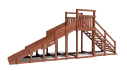 Зимняя деревянная горка Custwood Winter W4 (лестница сзади,скат 4 м)