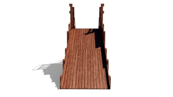 Зимняя деревянная горка Custwood Winter W4 (лестница сзади,скат 4 м)