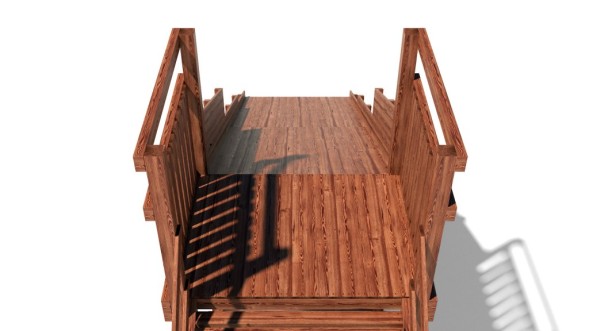 Зимняя деревянная горка Custwood Winter W4 (лестница сзади,скат 4 м)