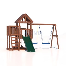Детская площадка CustWood Junior Color JC5 с деревянной крышей