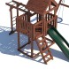Детская площадка CustWood Junior Color JC5 с деревянной крышей