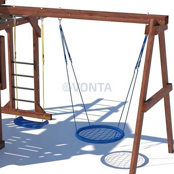 Детская площадка CustWood Junior Color JC5 с деревянной крышей