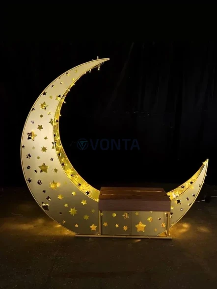 Светодиодная фотозона Лавочка Полумесяц 200 см., (SR142)