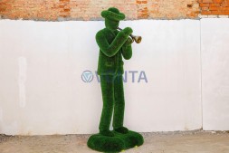 Топиари композиция музыканты звезды — Декстер, Ли, Оскар — газон Deluxe