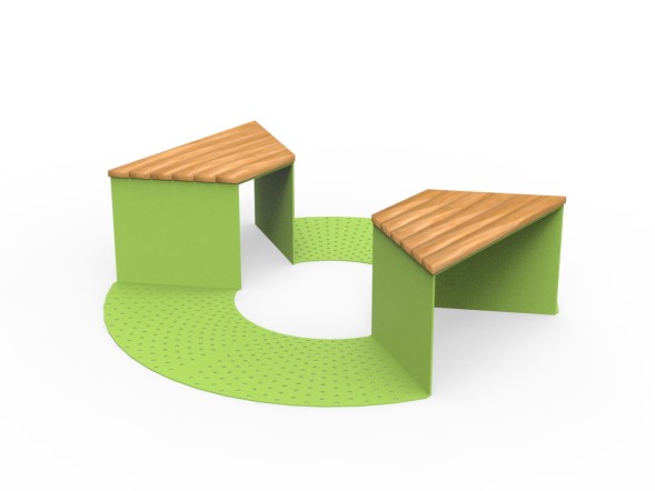 Приствольная скамейка «Эраунд 2» с настилом