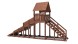 Зимняя деревянная горка Custwood Winter WF4 с крышей (лестница сзади, скат 4 м)