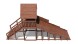 Зимняя деревянная горка Custwood Winter WF4 с крышей (лестница сзади, скат 4 м)