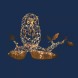Светодиодная фигура Сова золотая Premium 1,1 м.