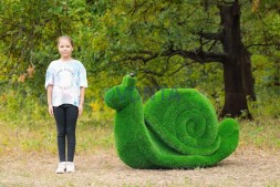 Топиари улитка, важная с кашпо — газон Eco