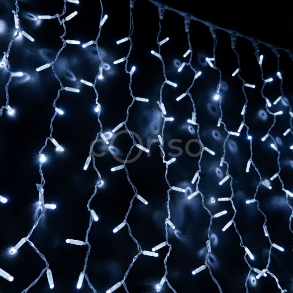 Светодиодный занавес 2,0х1,5м, статика, белый провод