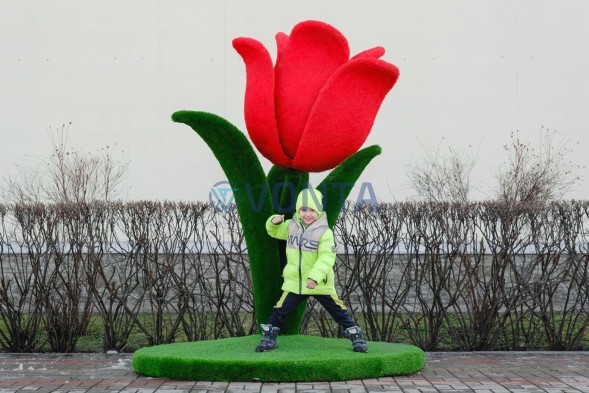 Топиари цветок тюльпан, h=230 см-газон Eco