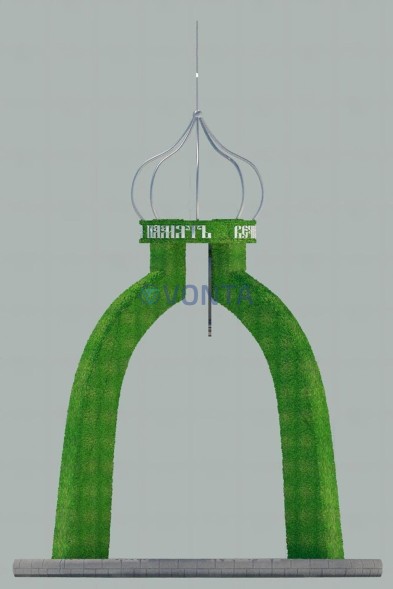 Топиари монумент прошлым поколениям, h = 300 см — газон Eco