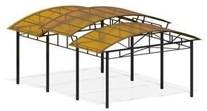 Тренажерная беседка на раме для уличных тренажёров 3 секции, ТНР-01